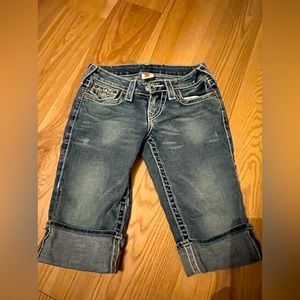 True Religion Disco Sophie Big T Bermuda Shorts